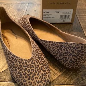 Lucky Brand Alba leopard flats